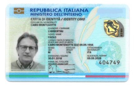 Italy identity card